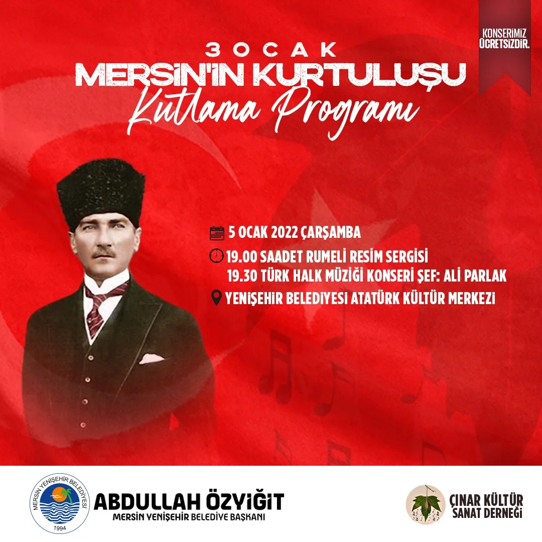 Kurtuluşun 100. Yılı Yenişehir’de türkülerle kutlanacak