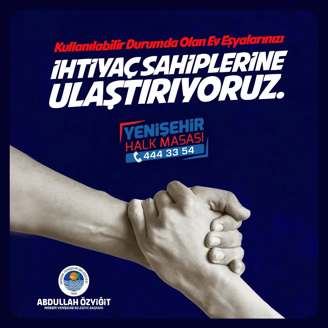 Yenişehir Belediyesi dayanışma köprüsü kuruyor