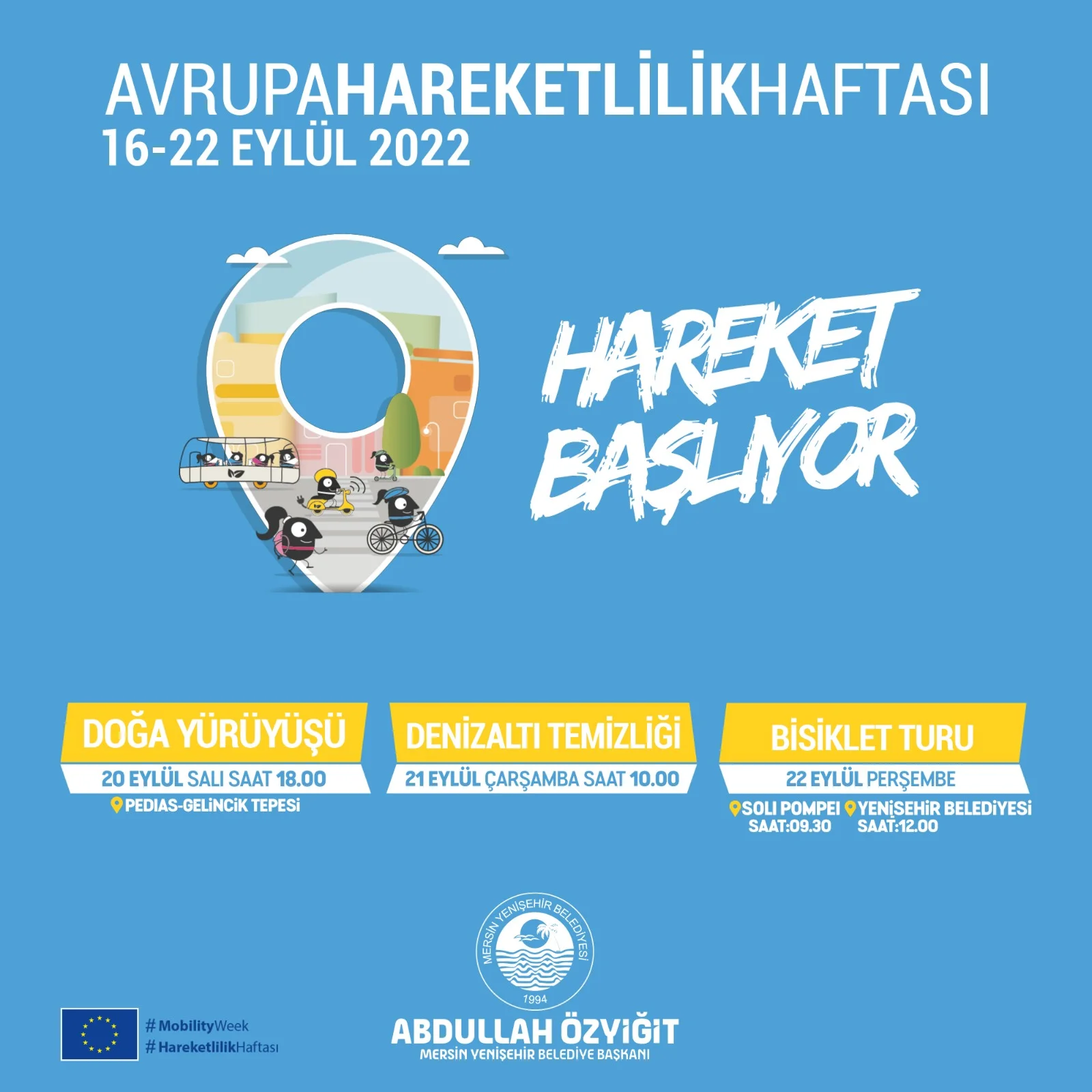 Yenişehir Belediyesinden 7 günlük sağlıklı hareketlilik etkinliği